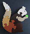 False Bay False Bay Wooden Jigsaw Puzzle 16 Brown Squirrel Thingy